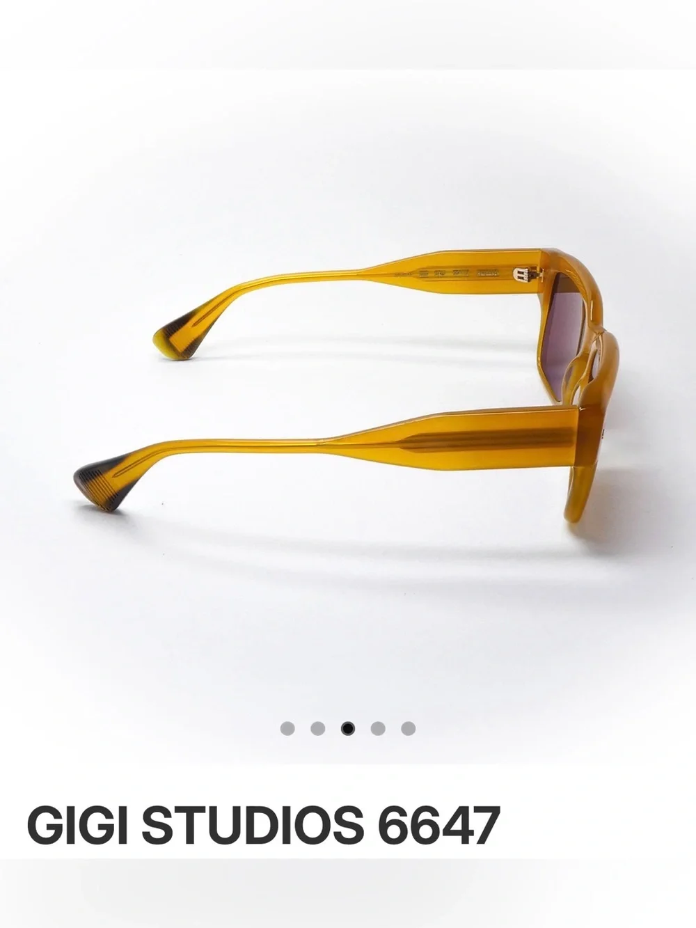GIGI Studios DALI Handmade Acetate Sunglasses in Honey Amber Brown